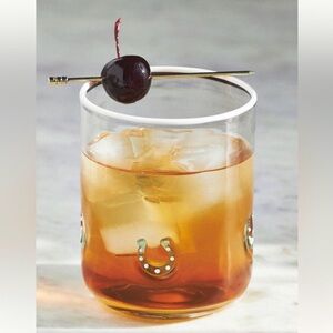 Anthropologie Horseshoe Icon Juice Glass